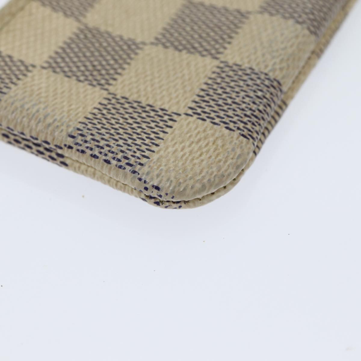 LOUIS VUITTON Damier Azur Pochette Cles Coin Purse N62659 LV Auth 85657