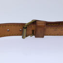 LOUIS VUITTON Adjustable Shoulder Strap Leather 35""""""""-42.1"""""""" Beige LV Auth 85658-13