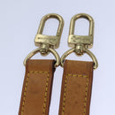 LOUIS VUITTON Adjustable Shoulder Strap Leather 35""""""""-42.1"""""""" Beige LV Auth 85658-14