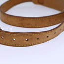 LOUIS VUITTON Adjustable Shoulder Strap Leather 35""""""""-42.1"""""""" Beige LV Auth 85658-5