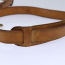 LOUIS VUITTON Adjustable Shoulder Strap Leather 35""""""""-42.1"""""""" Beige LV Auth 85658-7