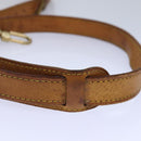 LOUIS VUITTON Adjustable Shoulder Strap Leather 35""""""""-42.1"""""""" Beige LV Auth 85658-8