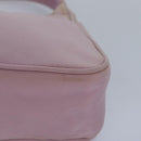 PRADA Hand Bag Nylon Pink Silver Auth 85665-15