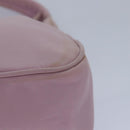 PRADA Hand Bag Nylon Pink Silver Auth 85665-9