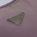 PRADA Hand Bag Nylon Pink Silver Auth 85665-10