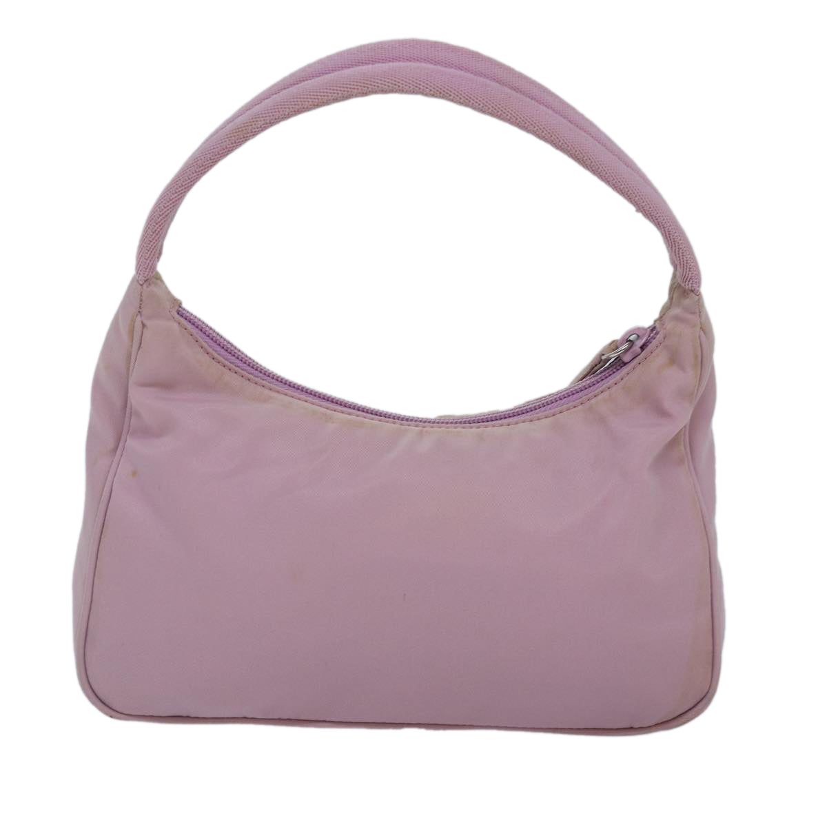 PRADA Hand Bag Nylon Pink Silver Auth 85665 - 0