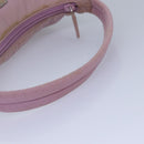 PRADA Hand Bag Nylon Pink Silver Auth 85665-7