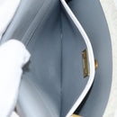Christian Dior Honeycomb Canvas Shoulder Bag PVC Leather White Gold Auth 85684-20