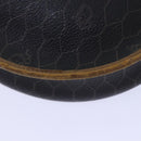 Christian Dior Honeycomb Canvas Shoulder Bag PVC Leather Brown Silver Auth 85690-16