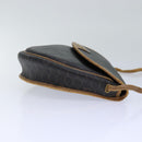 Christian Dior Honeycomb Canvas Shoulder Bag PVC Leather Brown Silver Auth 85690-3