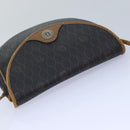 Christian Dior Honeycomb Canvas Shoulder Bag PVC Leather Brown Silver Auth 85690-6