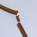 Christian Dior Honeycomb Canvas Shoulder Bag PVC Leather Brown Silver Auth 85690-9