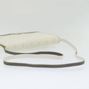 Christian Dior Honeycomb Canvas Shoulder Bag PVC Leather White Gold Auth 85691-7