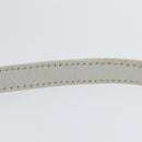 Christian Dior Honeycomb Canvas Shoulder Bag PVC Leather White Gold Auth 85691-8