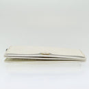 Christian Dior Honeycomb Canvas Shoulder Bag PVC Leather White Gold Auth 85691-5
