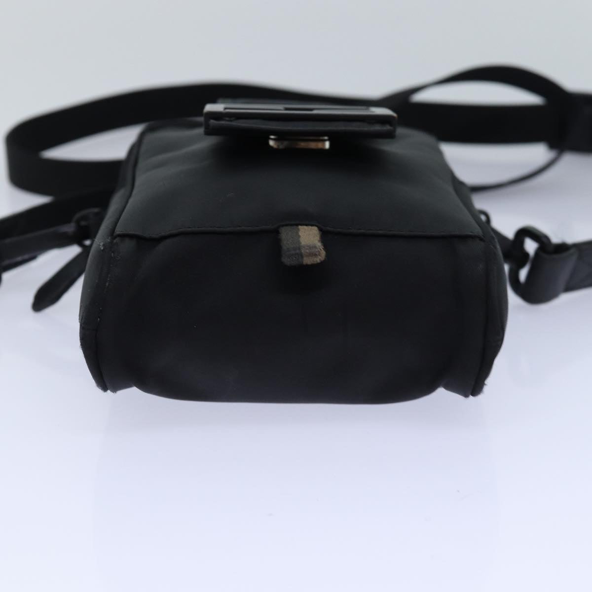 FENDI Shoulder Bag Nylon Black Auth 85694