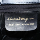 Salvatore Ferragamo Shoulder Bag Leather Gold Black Auth 85707-16