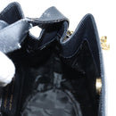 Salvatore Ferragamo Shoulder Bag Leather Gold Black Auth 85707-19