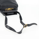 Salvatore Ferragamo Shoulder Bag Leather Gold Black Auth 85707-6