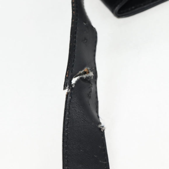 Salvatore Ferragamo Shoulder Bag Leather Gold Black Auth 85707