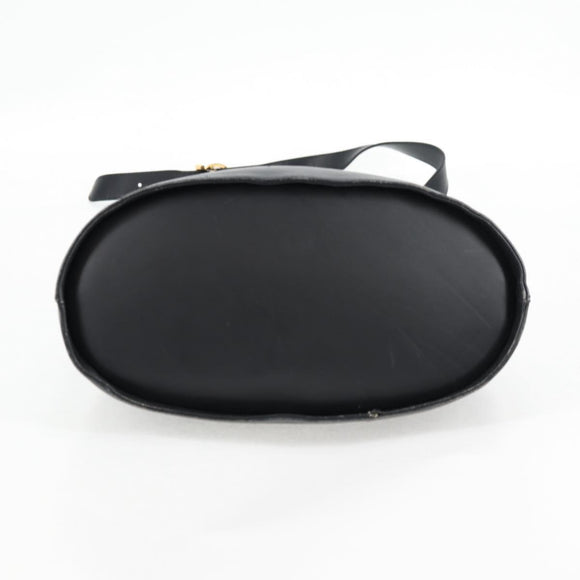 Salvatore Ferragamo Shoulder Bag Leather Gold Black Auth 85707