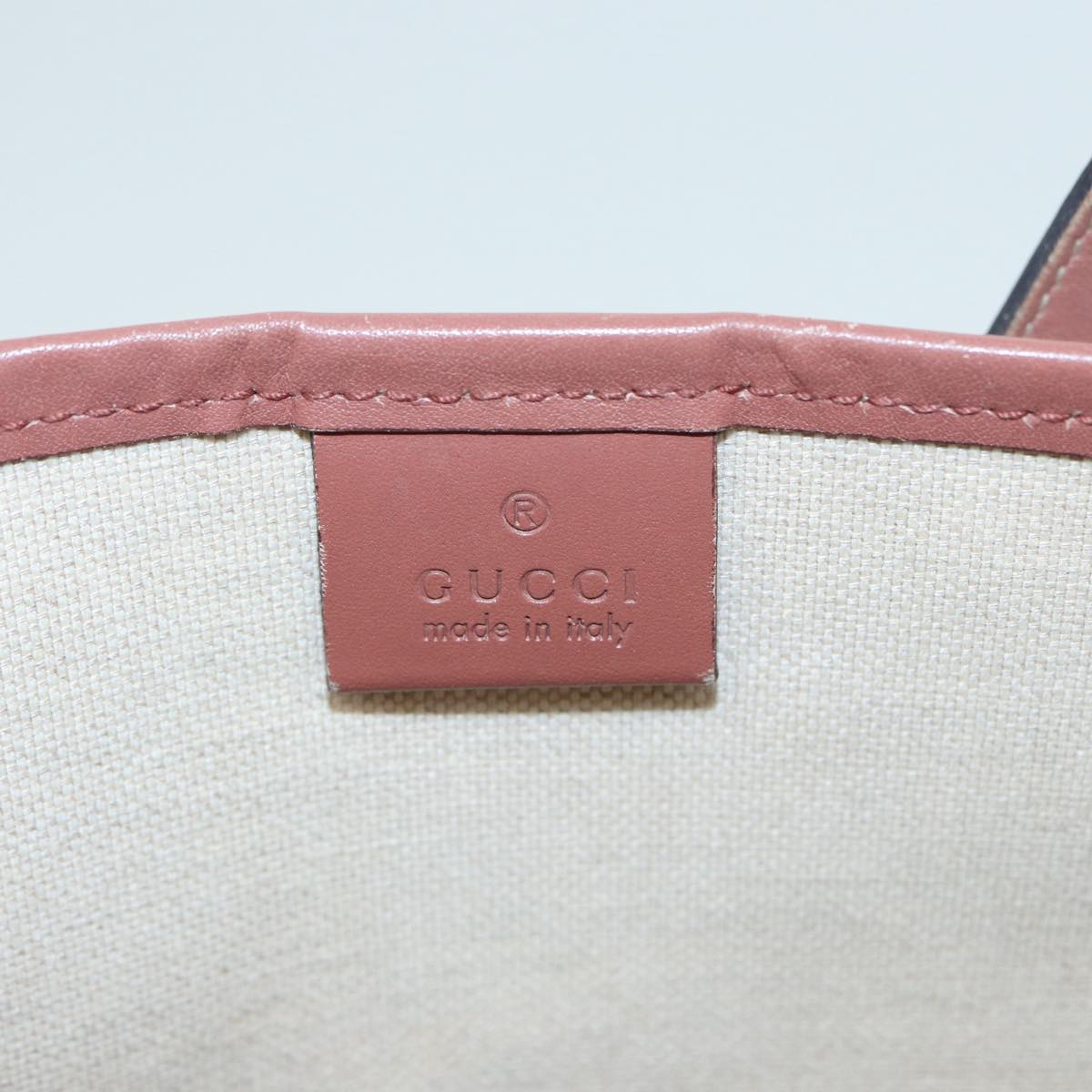 GUCCI GG Supreme Tote Bag Beige Pink Silver 309498 Auth 85716