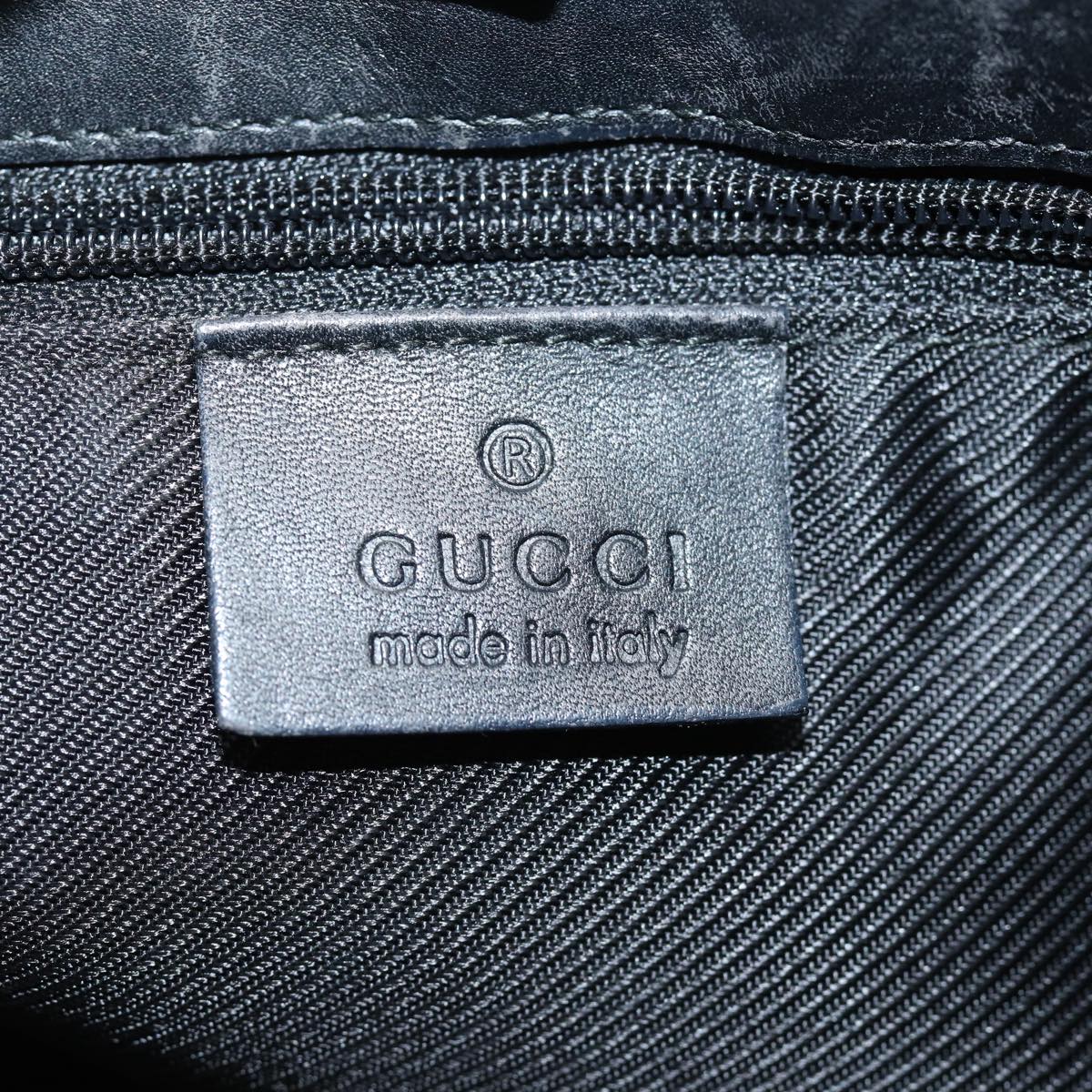 GUCCI GG Canvas Shoulder Bag Black Gold 001 4231 Auth 85720