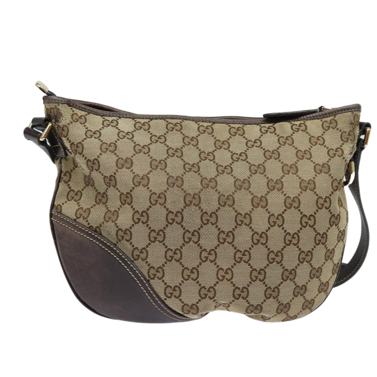 GUCCI GG Canvas Shoulder Bag Beige Gold 169998 Auth 85721 - 0