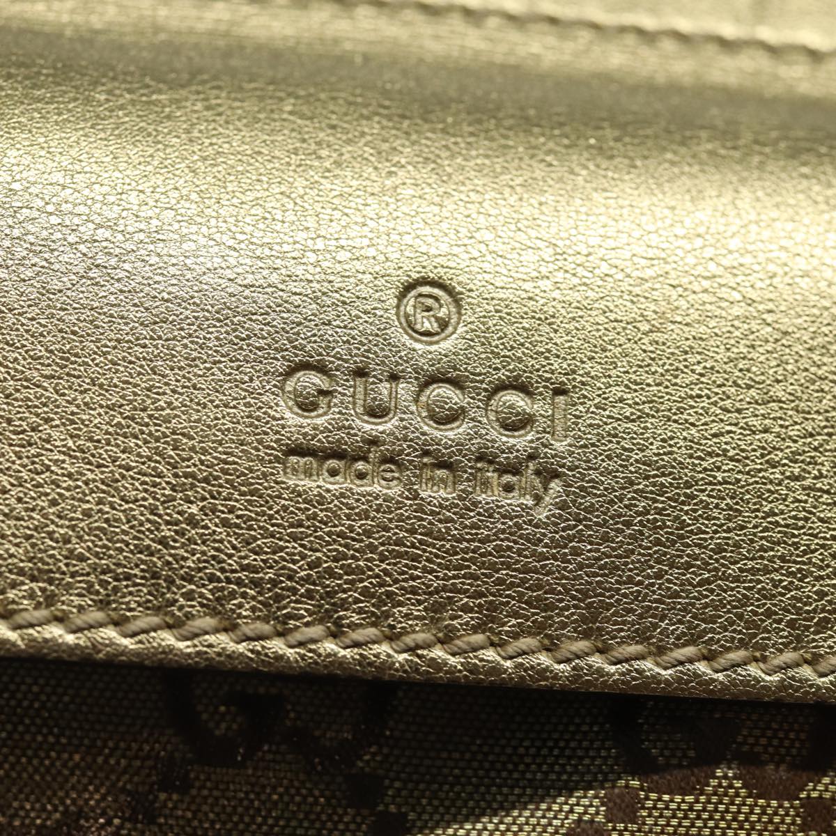 GUCCI GG Crystal Waist bag Gold 28566 Auth 85723