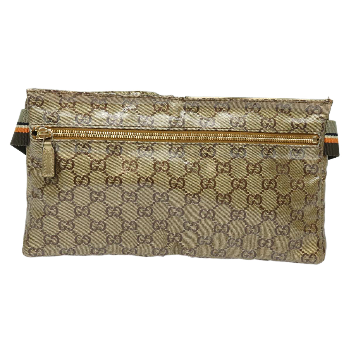 GUCCI GG Crystal Waist bag Gold 28566 Auth 85723 - 0