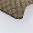 GUCCI GG Supreme Shoulder Bag PVC Leather Beige Silver 201446 Auth 85724-15