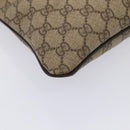 GUCCI GG Supreme Shoulder Bag PVC Leather Beige Silver 201446 Auth 85724-16