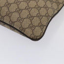 GUCCI GG Supreme Shoulder Bag PVC Leather Beige Silver 201446 Auth 85724-17