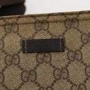 GUCCI GG Supreme Shoulder Bag PVC Leather Beige Silver 201446 Auth 85724-19