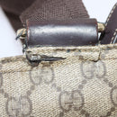 GUCCI GG Supreme Shoulder Bag PVC Leather Beige Silver 201446 Auth 85724-9