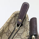 GUCCI GG Supreme Shoulder Bag PVC Leather Beige Silver 201446 Auth 85724-20