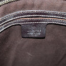 GUCCI GG Supreme Shoulder Bag PVC Leather Beige Silver 201446 Auth 85724-21