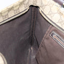 GUCCI GG Supreme Umhängetasche PVC Leder Beige Silber 201446 Auth 85724-23