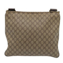 GUCCI GG Supreme Shoulder Bag PVC Leather Beige Silver 201446 Auth 85724-2