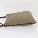 GUCCI GG Supreme Shoulder Bag PVC Leather Beige Silver 201446 Auth 85724-4