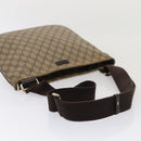 GUCCI GG Supreme Umhängetasche PVC Leder Beige Silber 201446 Auth 85724-7