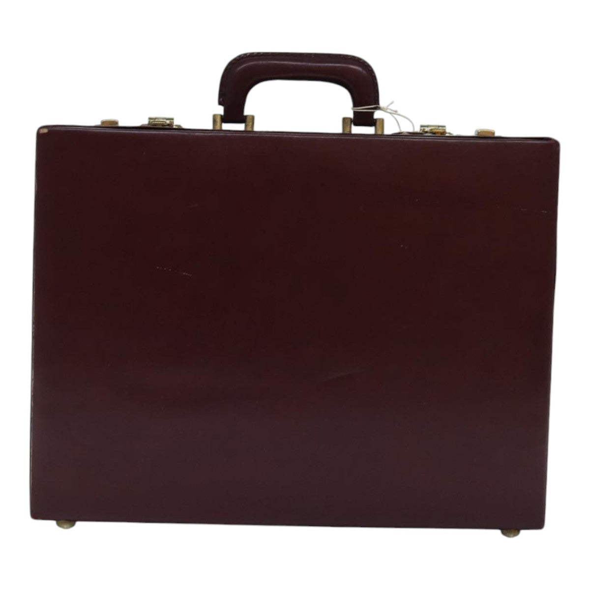 CARTIER Trunk Leather Bordeaux Gold Auth 85729 - 0