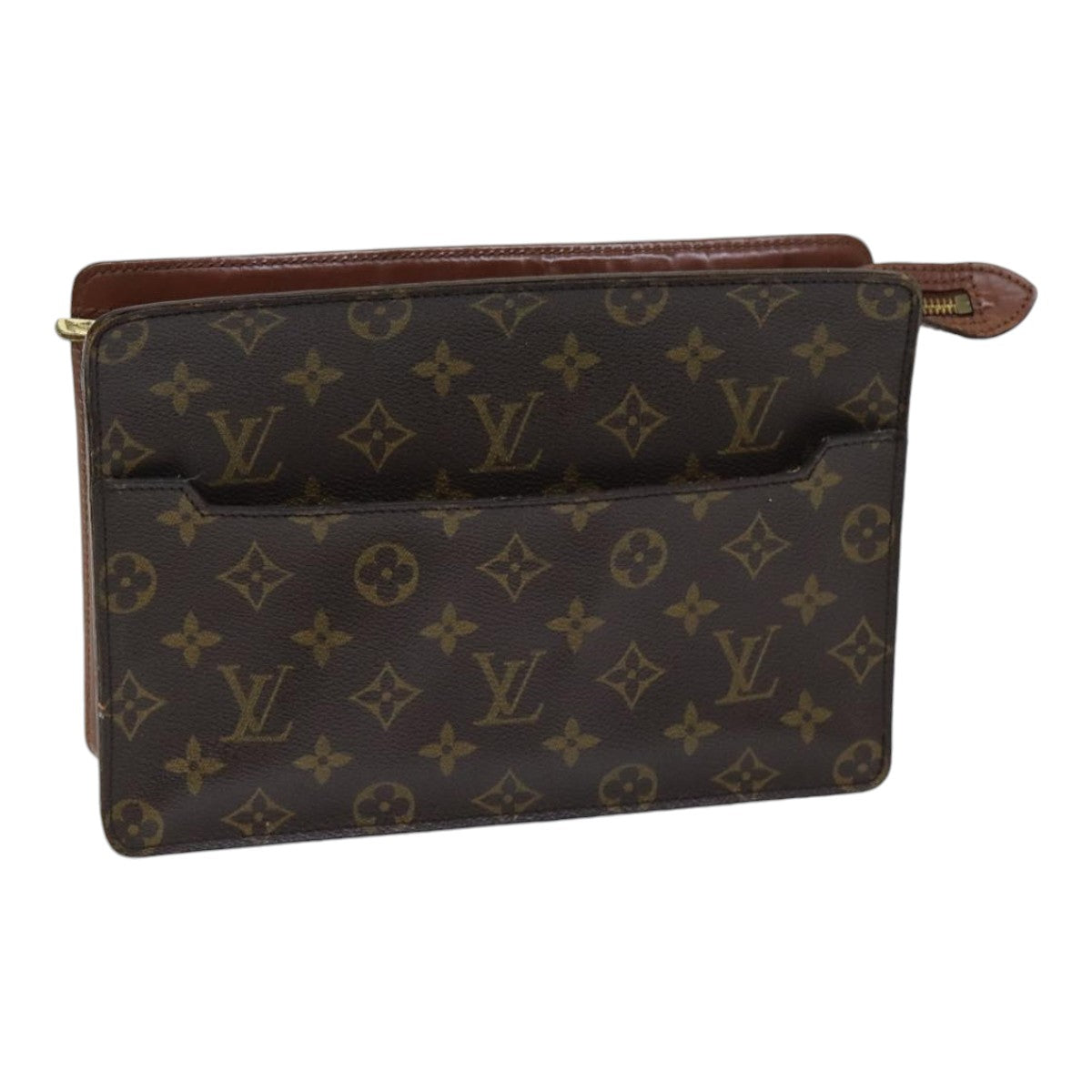 LOUIS VUITTON Monogram Pochette Homme Clutch Bag M51795 LV Auth 85741