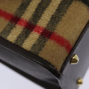 Burberrys Nova Check Shoulder Bag Wool Beige Gold Auth 85746-16