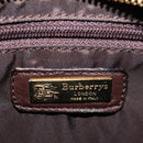 Burberrys Nova Check Shoulder Bag Wool Beige Gold Auth 85746-17