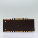 Burberrys Nova Check Shoulder Bag Wool Beige Gold Auth 85746-5