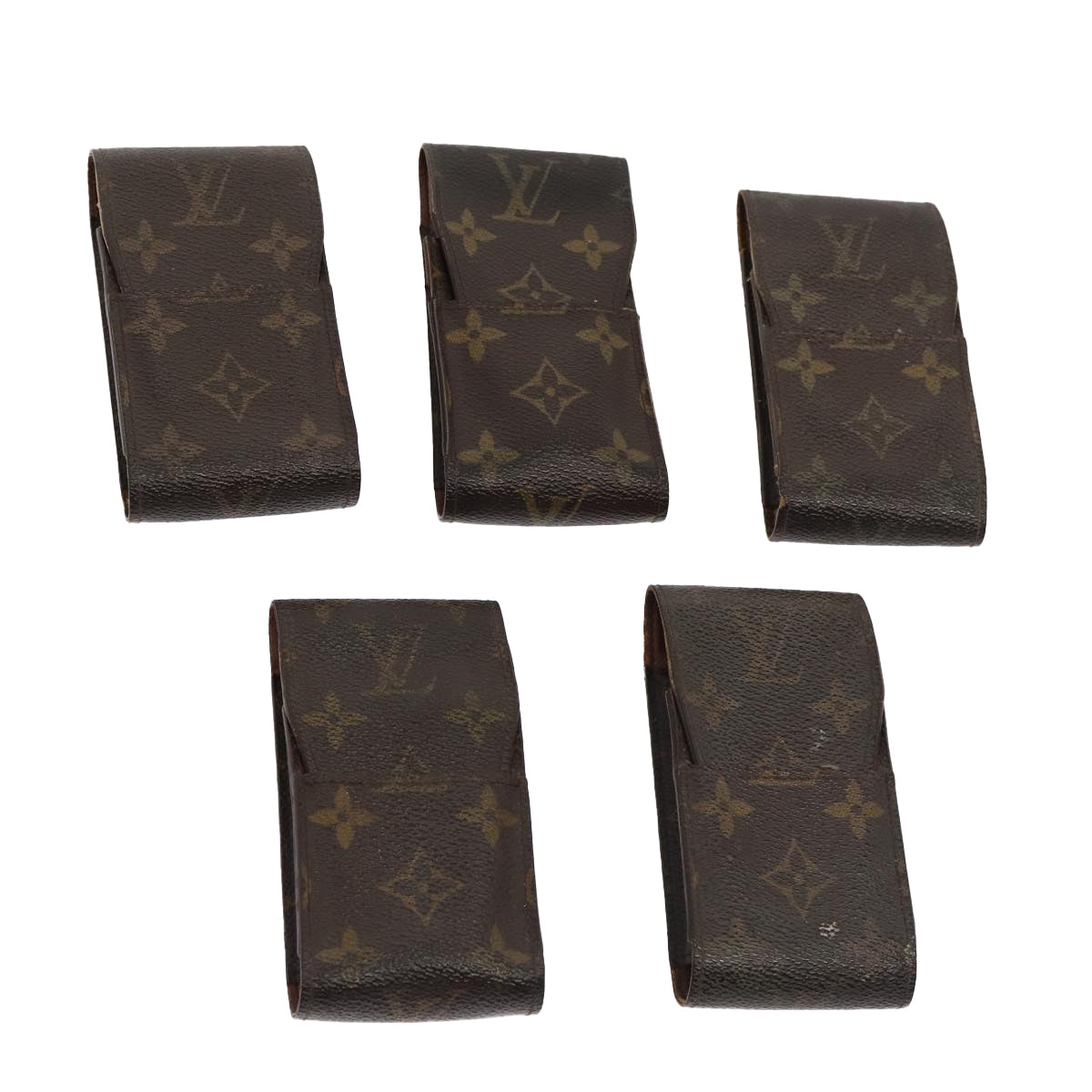 LOUIS VUITTON Monogram Etui Cigarette Cigarette Case 5Set LV Auth 85752