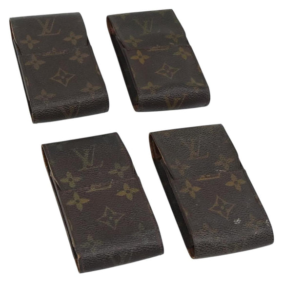 LOUIS VUITTON Monogram Etui Cigarette Cigarette Case 4Set LV Auth 85752