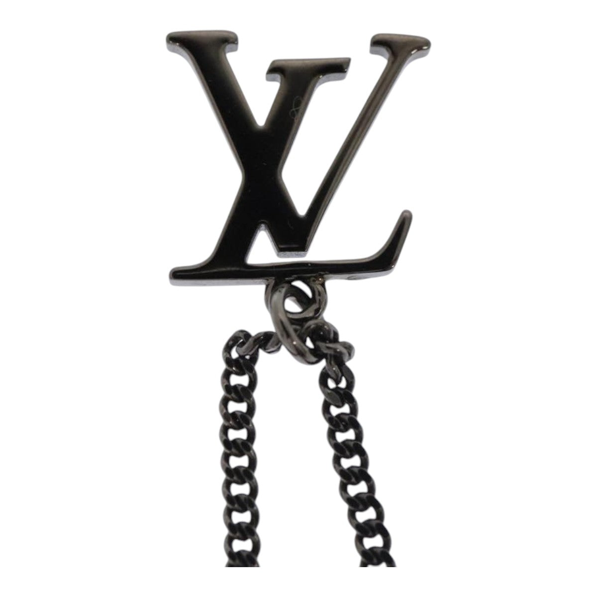 LOUIS VUITTON Collier LV Upside Down Necklace metal Black M62683 LV Auth 85760 - 0