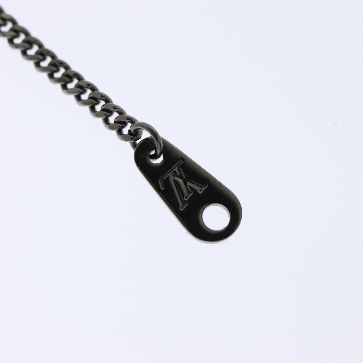 LOUIS VUITTON Collier LV Upside Down Necklace metal Black M62683 LV Auth 85760